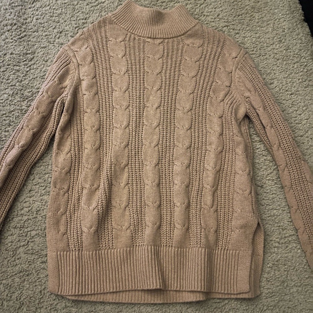 Cable Knit Tan Sweater